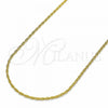 Oro Laminado Basic Necklace, Gold Filled Style Singapore Design, Golden Finish, 04.09.0174.18