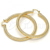 Oro Laminado Large Hoop, Gold Filled Style Matte Finish, Golden Finish, 02.170.0126.50