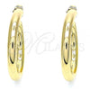 Oro Laminado Stud Earring, Gold Filled Style Polished, Golden Finish, 02.163.0155.40