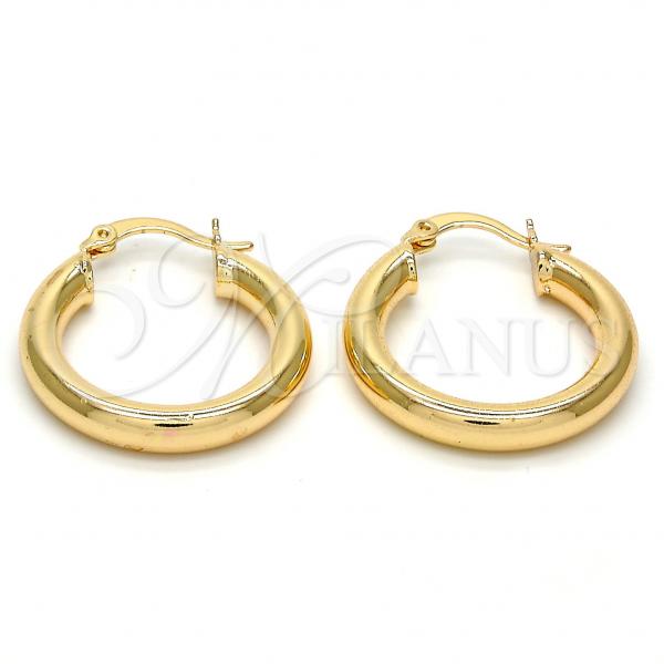 Oro Laminado Small Hoop, Gold Filled Style Polished, Golden Finish, 5.136.006.25