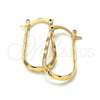 Oro Laminado Medium Hoop, Gold Filled Style Diamond Cutting Finish, Golden Finish, 5.153.038