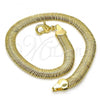 Oro Laminado Basic Bracelet, Gold Filled Style Rat Tail Design, Polished, Golden Finish, 04.213.0065.08