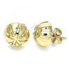 Oro Laminado Stud Earring, Gold Filled Style Polished, Golden Finish, 02.100.0116.1