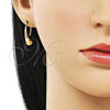 Oro Laminado Stud Earring, Gold Filled Style Teardrop Design, Polished, Golden Finish, 02.428.0002