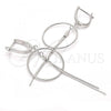 Sterling Silver Long Earring, Polished, Rhodium Finish, 02.186.0087