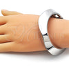 Rhodium Plated Individual Bangle, Polished, Rhodium Finish, 07.215.0018.1.05