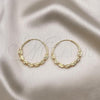 Oro Laminado Medium Hoop, Gold Filled Style Diamond Cutting Finish, Golden Finish, 02.170.0439.35