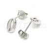 Sterling Silver Stud Earring, Polished, Rhodium Finish, 02.332.0080