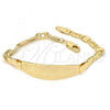 Oro Laminado ID Bracelet, Gold Filled Style Polished, Golden Finish, 03.63.1934.07