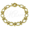 Oro Laminado Fancy Bracelet, Gold Filled Style Polished, Golden Finish, 03.415.0010.08