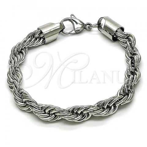 Stainless Steel Basic Bracelet, Rope Design, Polished,, 03.278.0013.08