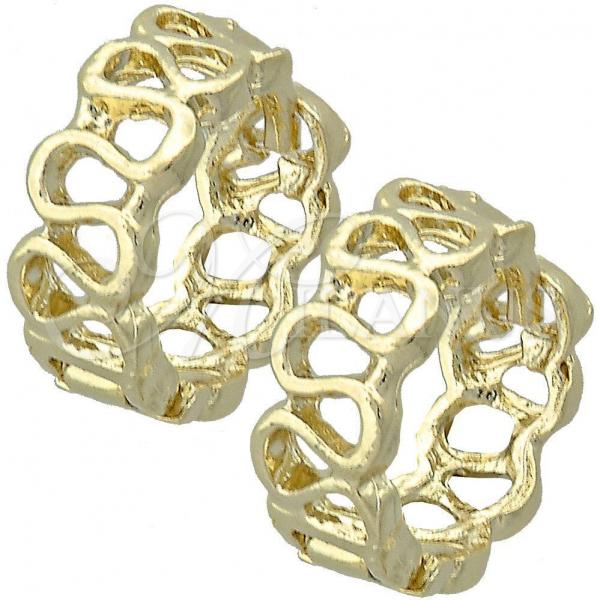 Oro Laminado Huggie Hoop, Gold Filled Style Polished, Golden Finish, 5.133.022.1