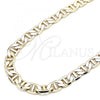Oro Laminado Basic Necklace, Gold Filled Style Mariner Design, Polished, Golden Finish, 5.222.022.22