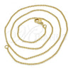 Oro Laminado Basic Necklace, Gold Filled Style Polished, Golden Finish, 04.213.0001.1.22