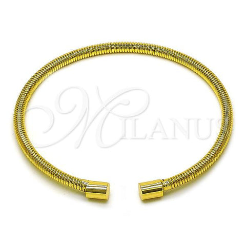 Oro Laminado Individual Bangle, Gold Filled Style Spiral Design, Polished, Golden Finish, 07.170.0043