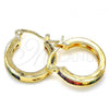 Oro Laminado Small Hoop, Gold Filled Style with Multicolor Cubic Zirconia, Polished, Golden Finish, 02.210.0294.4.20