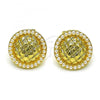 Oro Laminado Stud Earring, Gold Filled Style with Ivory Pearl, Polished, Golden Finish, 02.379.0035