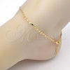 Oro Laminado Basic Anklet, Gold Filled Style Polished, Golden Finish, 04.213.0070.10