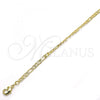 Oro Laminado Basic Necklace, Gold Filled Style Figaro Design, Polished, Golden Finish, 04.213.0111.24