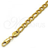 Stainless Steel Basic Bracelet, Figaro Design, Polished, Golden Finish, 03.256.0002.09