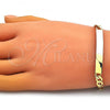Oro Laminado ID Bracelet, Gold Filled Style Polished, Golden Finish, 03.63.2229.08