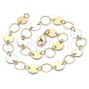 Oro Laminado Fancy Anklet, Gold Filled Style Polished, Golden Finish, 03.213.0123.10