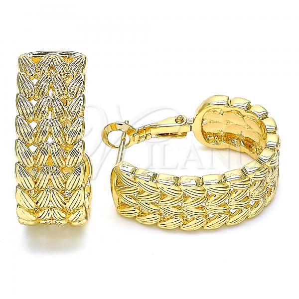 Oro Laminado Huggie Hoop, Gold Filled Style Polished, Golden Finish, 02.163.0089.20