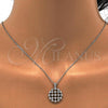 Sterling Silver Earring and Pendant Adult Set, with White Cubic Zirconia, Polished, Rhodium Finish, 10.175.0025