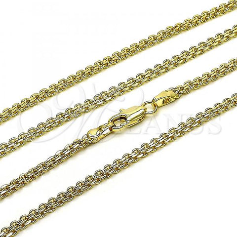 Oro Laminado Basic Necklace, Gold Filled Style Bismark Design, Polished, Golden Finish, 04.213.0262.20