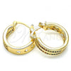 Oro Laminado Small Hoop, Gold Filled Style with Multicolor Micro Pave, Polished, Golden Finish, 02.210.0271.3.20