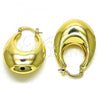 Oro Laminado Small Hoop, Gold Filled Style Chunky Design, Polished, Golden Finish, 02.163.0165.25