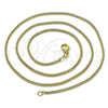 Oro Laminado Basic Necklace, Gold Filled Style Rat Tail Design, Polished, Golden Finish, 04.213.0273.18