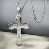 Stainless Steel Pendant Necklace, Crucifix Design, Polished, Steel Finish, 04.116.0041.30