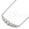 Sterling Silver Pendant Necklace, with White Cubic Zirconia, Polished, Rhodium Finish, 04.336.0089.16