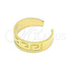 Oro Laminado Toe Ring, Gold Filled Style Evil Eye Design, Polished, Golden Finish, 01.117.0009 (One size fits all)