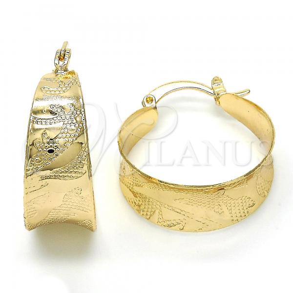 Oro Laminado Small Hoop, Gold Filled Style Polished, Golden Finish, 02.261.0021.20