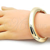 Oro Laminado Individual Bangle, Gold Filled Style Chunky Design, Polished, Golden Finish, 07.307.0030.04