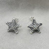 Sterling Silver Stud Earring, Star Design, Polished, Silver Finish, 02.395.0032