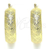 Oro Laminado Medium Hoop, Gold Filled Style Matte Finish, Golden Finish, 02.170.0335.30