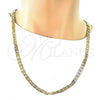 Oro Laminado Basic Necklace, Gold Filled Style Mariner Design, Polished, Golden Finish, 5.222.023.28