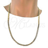 Oro Laminado Basic Necklace, Gold Filled Style Mariner Design, Polished, Golden Finish, 5.222.024.30