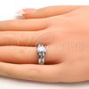Gold Tone Multi Stone Ring, with White Cubic Zirconia, Polished, Rhodium Finish, 5.164.016.1.09.GT (Size 9)