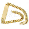 Oro Laminado ID Bracelet, Gold Filled Style Polished, Golden Finish, 03.63.1840.08