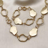 Oro Laminado Necklace and Bracelet, Gold Filled Style Polished, Golden Finish, 06.429.0006