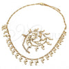 Oro Laminado Necklace and Bracelet, Gold Filled Style Dolphin Design, Polished, Golden Finish, 06.105.0003