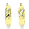 Oro Laminado Medium Hoop, Gold Filled Style Polished, Golden Finish, 02.163.0146.30