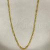 Oro Laminado Basic Necklace, Gold Filled Style Singapore Design, Polished, Golden Finish, 5.223.028.16