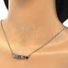 Rhodium Plated Pendant Necklace, with Multicolor Cubic Zirconia, Polished, Rhodium Finish, 04.341.0007.1.20