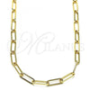 Oro Laminado Basic Necklace, Gold Filled Style Paperclip Design, Polished, Golden Finish, 04.63.1394.16
