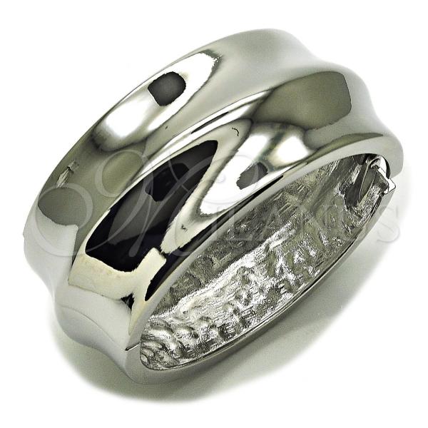 Rhodium Plated Individual Bangle, Polished, Rhodium Finish, 07.215.0013.1.05
